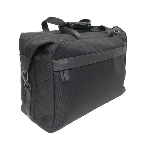 Boconi Other - Boconi Ballistic Nylon Weekend Duffel Bag Nappa Leather Trim Black NWT $379